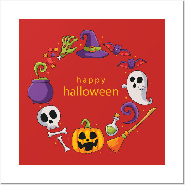 HAPPY HALLOWEEN Wall Art by Mako Design 